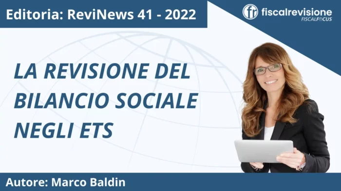 revinews: la revisione del bilancio sociale negli ets - fiscal revisione - formazione revisori legali