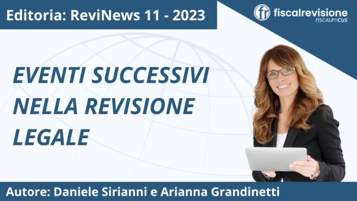 revinews: eventi successivi nella revisione legale - fiscal revisione - formazione revisori legali