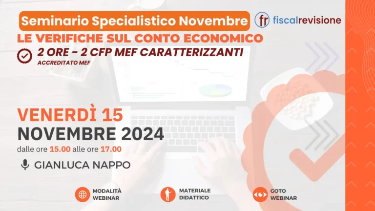 prossimi eventi - fiscal revisione - formazione revisori legali