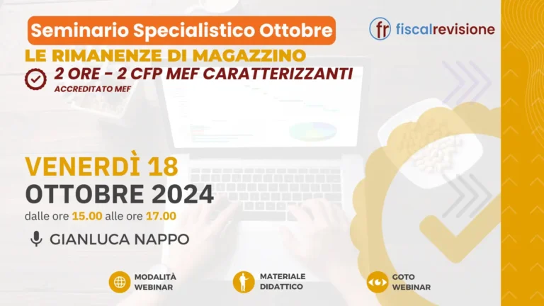 prossimi eventi - fiscal revisione - formazione revisori legali