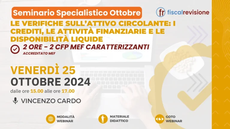 prossimi eventi - fiscal revisione - formazione revisori legali