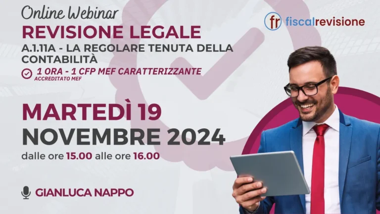 prossimi eventi - fiscal revisione - formazione revisori legali