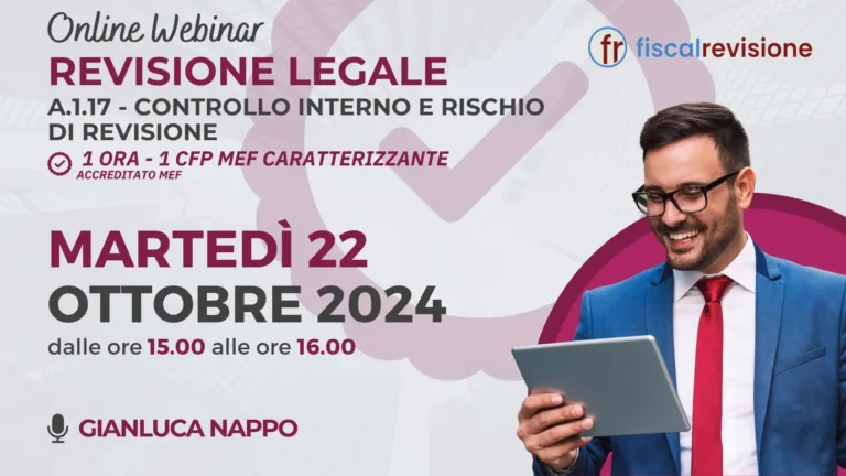 prossimi eventi - fiscal revisione - formazione revisori legali