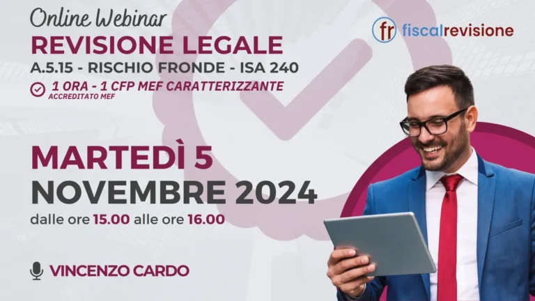 prossimi eventi - fiscal revisione - formazione revisori legali