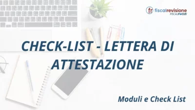 check-list - lettera di attestazione - fiscal revisione - formazione revisori legali