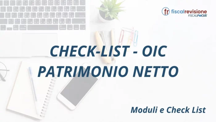 check-list - oic patrimonio netto - fiscal revisione - formazione revisori legali