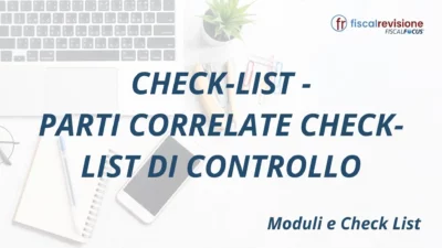 check-list - parti correlate check-list di controllo - fiscal revisione - formazione revisori legali