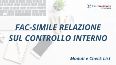 fac-simile - relazione sul controllo interno - fiscal revisione - formazione revisori legali