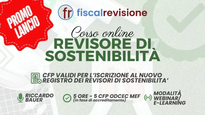 corso revisore di sostenibilità - 5 ore 5 cfp odcec mef - fiscal revisione - formazione revisori legali