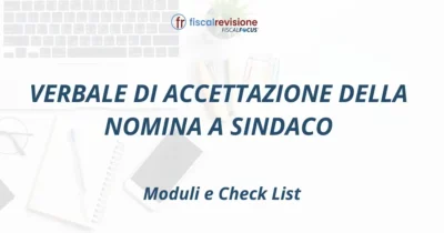 verbale di accettazione della nomina a sindaco - fiscal revisione - formazione revisori legali