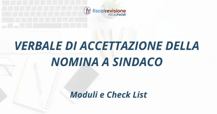 verbale di accettazione della nomina a sindaco - fiscal revisione - formazione revisori legali