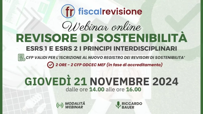 prossimi eventi - fiscal revisione - formazione revisori legali